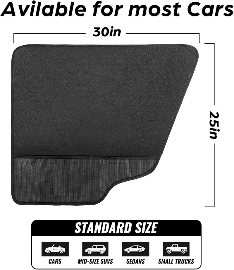 fidozen Dog Car Door Protector - 2 Pack Durable & Universal Fit Anti-Scratch Waterproof Vehicle Door Covers, Guards Your Car from Dog Scratching, Essential Accessories for SUV Interiors，Black - Image 4